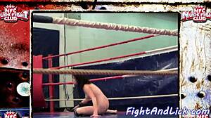 European Babes Engage In Intense Wrestling Match In The Boxing Ring