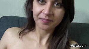 Gorgeous Czech kitten seduced at mall for hot pov banging.