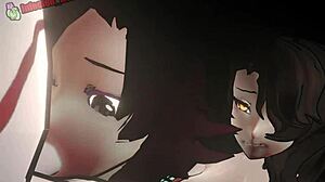 Ruby fantasizes about futanari dominating her with anal and blowjob in threesome