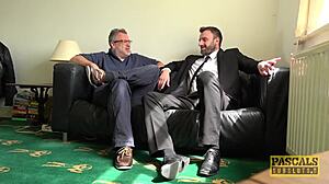 British subslut gets fucked hard and fed cum