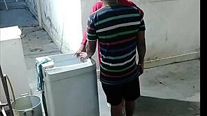 My Neighbor Saw Me Naked Sweeping and Put Me to Suck