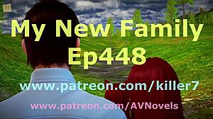 my new family 448, where the blonde milf gets involved in homemade hentai game with erotic tits