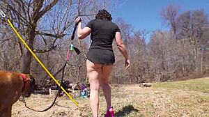 Minidress exhibitionist - anal plug tail