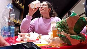 My step-brother invites me to PLAY with him while he CONTROLS my lovense in PUBLIC