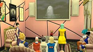 Dragon Ball Hentai Swingers Videl and Nro 18 Screwed Hard