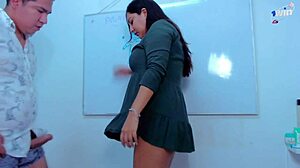 Natural tits bouncing while being fucked by my teacher