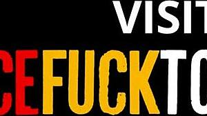 Insanely massive facial on petite girl after rough deep throat