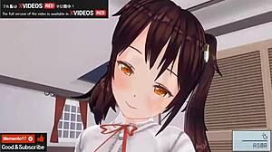 In this uncensored japanese hentai, she performs handjob and blowjob with asmr effects