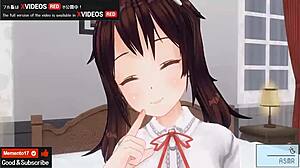 In this uncensored japanese hentai, she performs handjob and blowjob with asmr effects