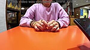 My step-brother invites me to PLAY with him while he CONTROLS my lovense in PUBLIC