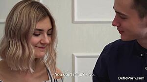 This innocent teen's slit gapes wide, OMG! 😲