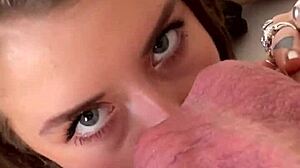 Hot Canadian Blonde Deep-Throat Rimjob and Cum in Mouth!