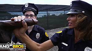Bangbros - lucky suspect gets tangled up with some super sexy female cops