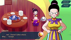 kame paradise 2 - chi chi gives roshi a handjob with big tits and ass