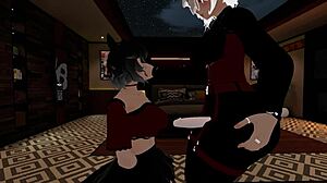 fake police officer gets his cock sucked by femboy in office