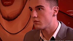 horny gay twinks unleash crazy threeway deepthroat blowjob on monster cocks