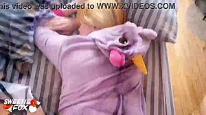 Young Babe With Big Ass Bends Over For Blowjob And Hard Pussy Fuck In Early Morning POV, Ending With Facial In Kigurumi