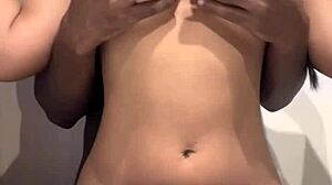 a quickie in the bathroom while my friends are in the living room