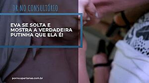 Eva and Alemão discuss rough gay relationship in office with moaning and big cock