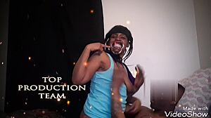 dummy moore makes funny sex face in cosplay