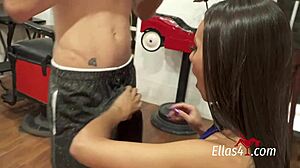 Japanese babe Ela craves hardcore action with big stud