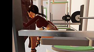 Hey, banging that young chick at the gym in 3DXChat!
