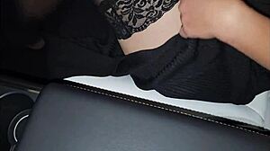 Club Girl Shows Off in Car!