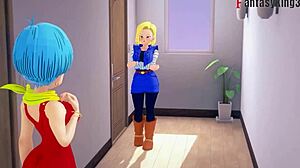 Android 18 and gohan fuck while bulma finds out in dragon ball zex
