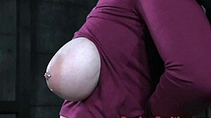 Huge-tits beauty endures canning in intense BDSM fetish play