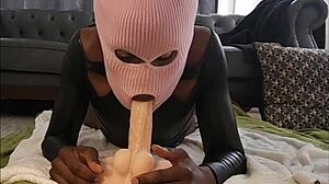 guy gets his throat fucked with sloppy deepthroat blowjob in gay scene.