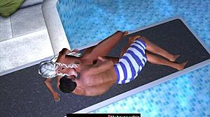 filmed at the public pool's jumping board