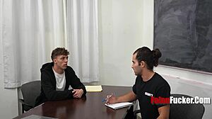 the burglar twink gets punished in the garage with rough blowjob and bareback