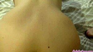 Student gives sensual blowjob then doggystyle! Want to see the creampie?
