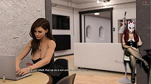 Intriguing steps of debauchery as she undresses in the back alley