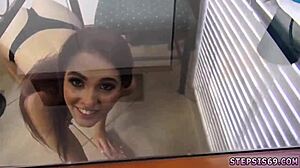 Hot teen sucks stepbro's banana tight