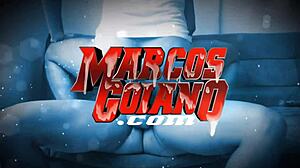Marcos goiano performs deepthroat bareback on big cock.