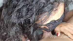 sexy latina wife rides cock and gets creampie.