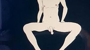 Look At His Penis In This Cartoon Anime Hentai Scene With Babe