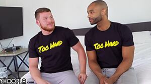 two young studs FUCK in sexy underwear, newbie tops for first gay hookup.