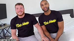 two young studs FUCK in sexy underwear, newbie tops for first gay hookup.