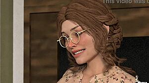 horny college boy fucks his uncle's new hot nerdy wife in interracial action