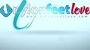 Brunette In Tan Pantyhose Reveals Sensual Foot Soles After Removing Heels