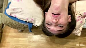 Ki-Sim Gets Mouth Fucked By Huge Cock!