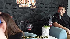 Sara Blonde sucks fan after hot interview!