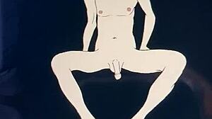 Look At His Penis In This Cartoon Anime Hentai Scene With Babe