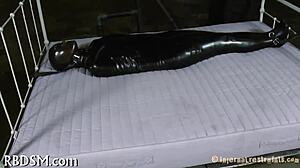 Bound in bondage for sadomasochistic play
