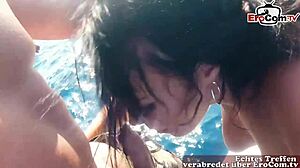 Deutsche Amateur Outdoor Sex On The Boat With Big Tits Slut