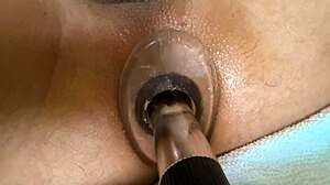 Close-Up View of Tunnel Anal Stretching with Vibrator Toys