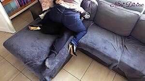 My best friend with big booty makes me hard to fuck her tight pussy