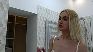 Watch The Tattooed Girlfriend Change Panties In The Bathroom!